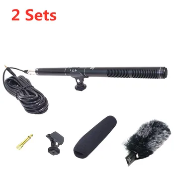 2 Sets Uni-Directional Shot gun Interview Camera Microphone, Condenser Mic with Furry Windscreen Muff Cover for DSLR camera
2 Sets Uni-Directional Shot gun Interview Camera Microphone, Condenser Mic with Furry Windscreen Muff Cover for DSLR camera