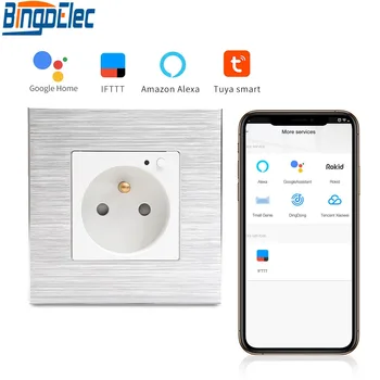 Bingoelec EU Standard French Socket Aluminum Frame WIFI Socket Smart Home Automation Wall Socket Control By Mobile Phone
Bingoelec EU Standard French Socket Aluminum Frame WIFI Socket Smart Home Automation Wall Socket Control By Mobile Phone