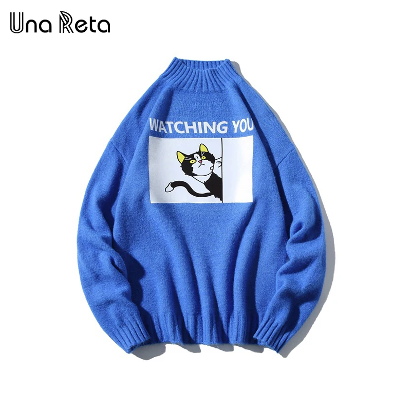 Una Reta Turtleneck Men Sweater New Autumn Winter Print Cat Pullover Men's Sweater Pull Homme Casual Loose Sweater Men
Una Reta Turtleneck Men Sweater New Autumn Winter Print Cat Pullover Men's Sweater Pull Homme Casual Loose Sweater Men
