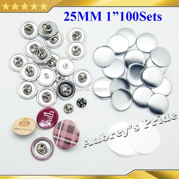 100 Sets 1" 25mm NEW Professional Butterfly Clutch-Back Metal All Steel Badge Button Maker Button Supply Materials
100 Sets 1" 25mm NEW Professional Butterfly Clutch-Back Metal All Steel Badge Button Maker Button Supply Materials