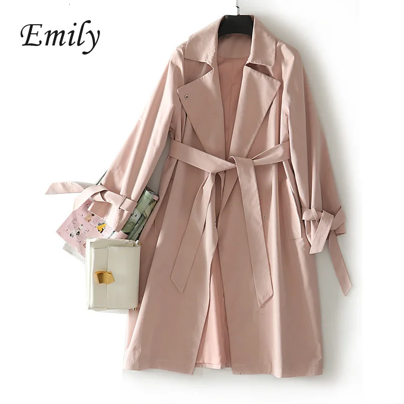 Casual Women Long Trench Coat Lapel Single-breast Loose Windbreaker Fashion Korean Style Female Overcoats Winter 2019
Casual Women Long Trench Coat Lapel Single-breast Loose Windbreaker Fashion Korean Style Female Overcoats Winter 2019