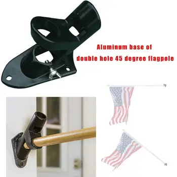 45/180 Double Hole Aluminum Alloy Flag Holder Advertising Fix Adjustable National Flag Seat Wall Flagpole Holders Mounted B A4Y1
45/180 Double Hole Aluminum Alloy Flag Holder Advertising Fix Adjustable National Flag Seat Wall Flagpole Holders Mounted B A4Y1