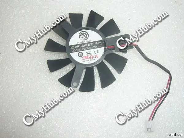 Охлаждающий вентилятор для видеокарты Power Logic PLD06010S12H 12 В постоянного тока 0 30 А