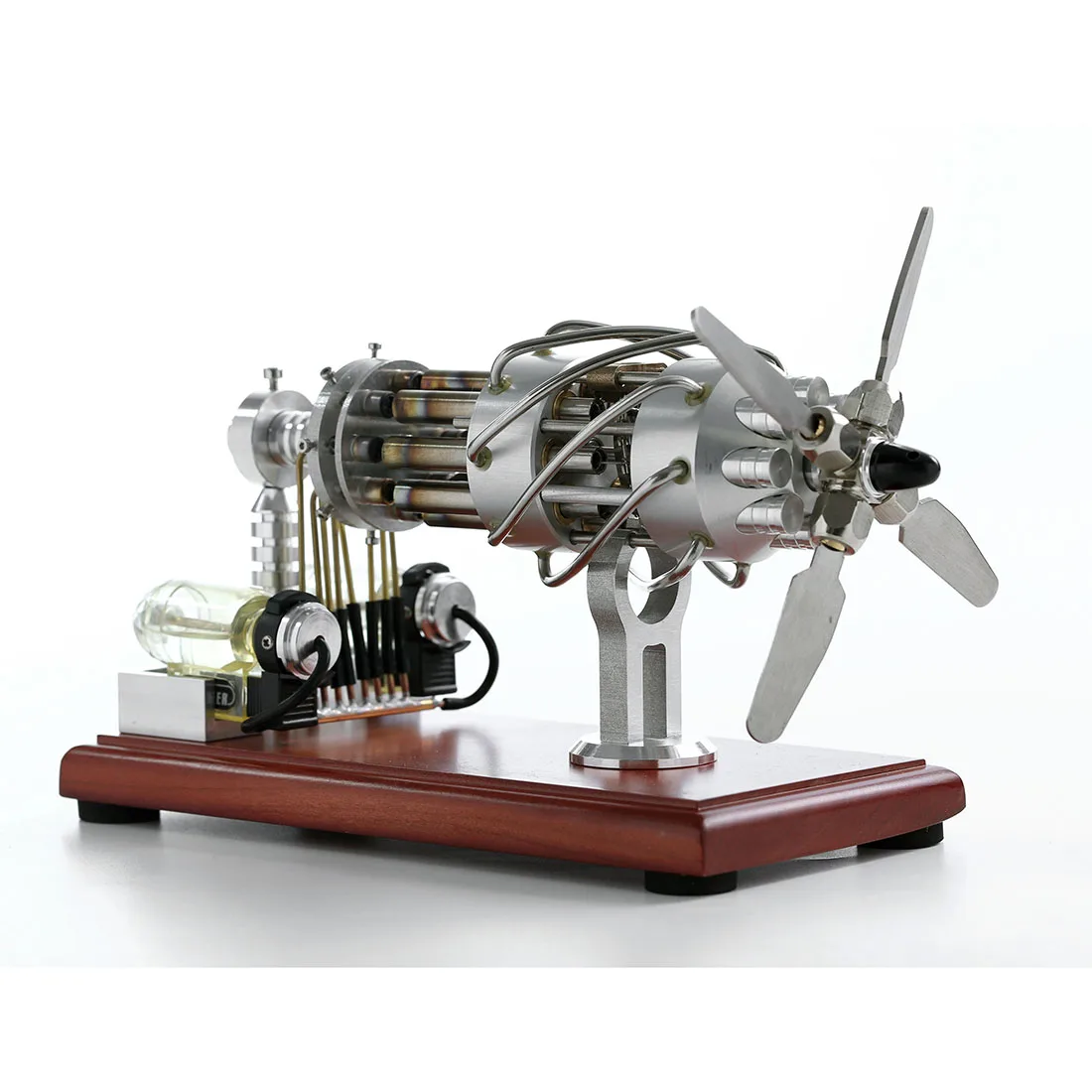Rowfire 1 Set 16 Cylinders Swash Plate Hot-Air Stirling Engine Model DIY Scinece Remote For Boys Adult Gifts Valentines Silver
Rowfire 1 Set 16 Cylinders Swash Plate Hot-Air Stirling Engine Model DIY Scinece Remote For Boys Adult Gifts Valentines Silver