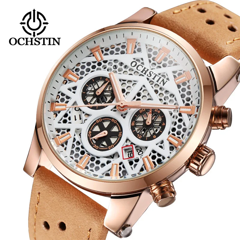 Hot Selling Augustus Deng MEN'S Table Hollow Dial Three-Eyed Genuine Leather Sports Watrproof Watch
Hot Selling Augustus Deng MEN'S Table Hollow Dial Three-Eyed Genuine Leather Sports Watrproof Watch