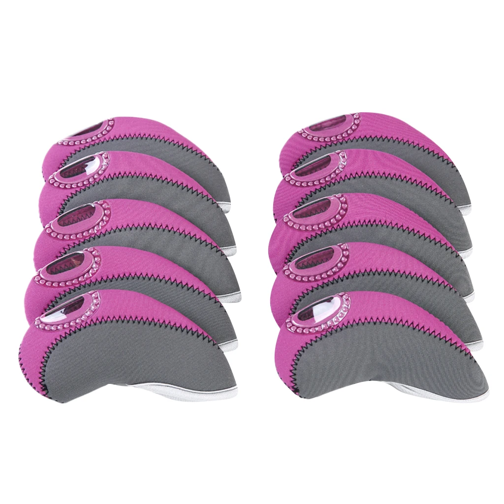 10 Pieces Two-tone Neoprene Golf Club Iron Head Covers Golf Accessories Golf Club Cover Sleeve 
10 Pieces Two-tone Neoprene Golf Club Iron Head Covers Golf Accessories Golf Club Cover Sleeve