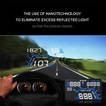 Q7 5.5" Universal GPS HUD Head Up Display Dashboard Mounted Projector for Speed Data Time Over Speed Alarm Compass Altitude
Q7 5.5" Universal GPS HUD Head Up Display Dashboard Mounted Projector for Speed Data Time Over Speed Alarm Compass Altitude