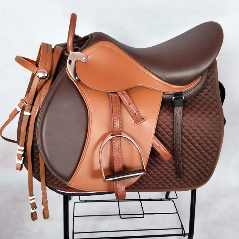 

New Integrated Saddle Double Belly Large Pony Horse Riding Special Saddle