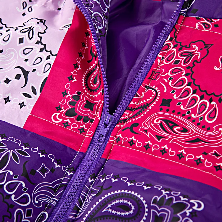 Short Print Cotton-Padded Jacket Women 2020 European And American Fashion New Winter Stand-Up Collar Long-Sleeved Coat Trendy