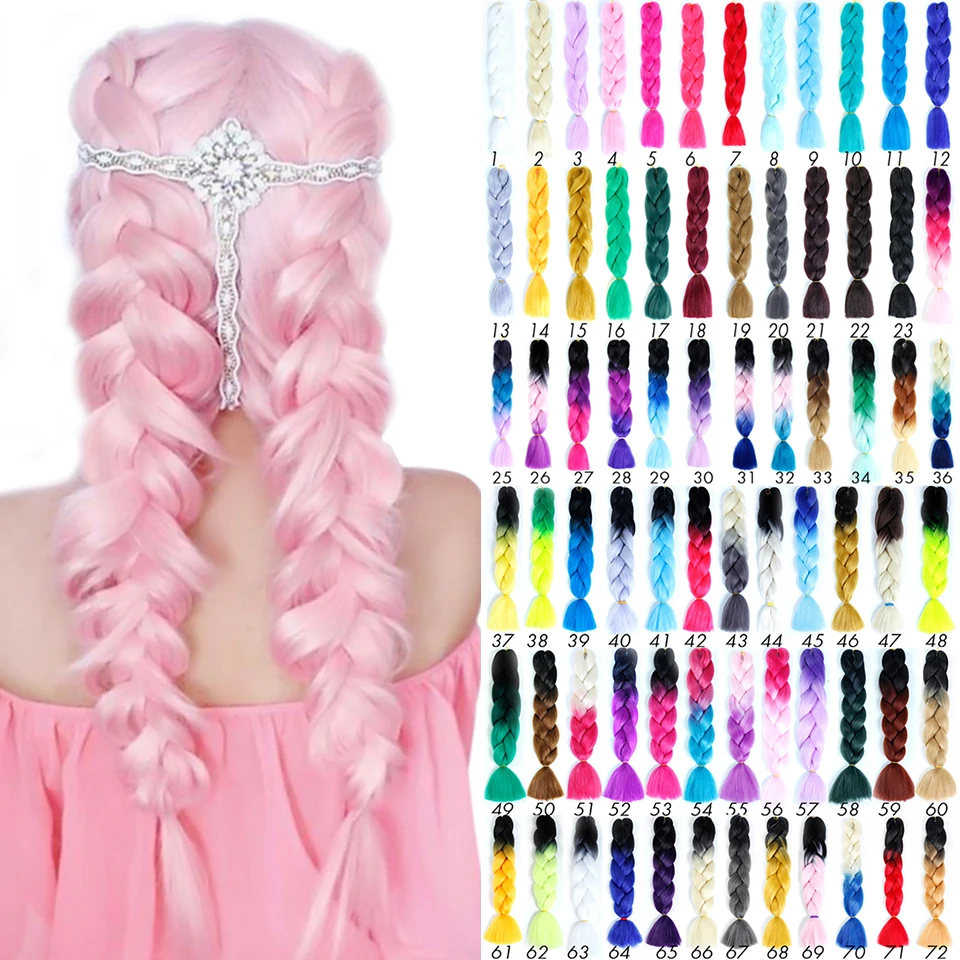 MEIFAN 24 inch Jumbo Braids Long Ombre Synthetic Braiding Hair Crochet Pink Blue Grey Hair Extensions African Viscera Braids
MEIFAN 24 inch Jumbo Braids Long Ombre Synthetic Braiding Hair Crochet Pink Blue Grey Hair Extensions African Viscera Braids