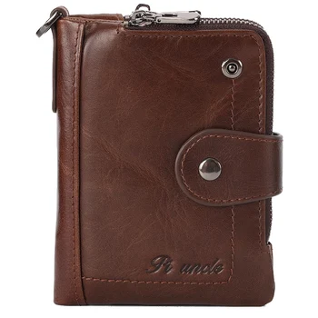 New PI UNCLE Leather Men's Wallet Short Multi-Card ID Bag Retro Double Zipper Ultra-Thin Ladies Clutch 
New PI UNCLE Leather Men's Wallet Short Multi-Card ID Bag Retro Double Zipper Ultra-Thin Ladies Clutch