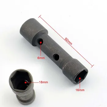 Metal Double end wrench Spark Plug Spanner Equipment 16/18mm Deep Dirt Bike Tool Motorcycle Scooter Durable Useful
Metal Double end wrench Spark Plug Spanner Equipment 16/18mm Deep Dirt Bike Tool Motorcycle Scooter Durable Useful