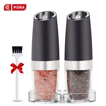 Gravity Electric Pepper Mill Stainless Steel Automatic Salt and Pepper Grinder Operated Battery Spice Grinders with Light Black
Gravity Electric Pepper Mill Stainless Steel Automatic Salt and Pepper Grinder Operated Battery Spice Grinders with Light Black
