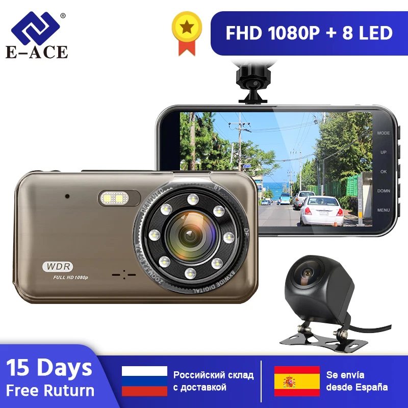 E-ACE B39 Car Dvr 4 Inch Dash Cam Dual Lens With Rear View Camera Auto Recorder Car Camera ADAS Night Vision Registrator Dvrs
E-ACE B39 Car Dvr 4 Inch Dash Cam Dual Lens With Rear View Camera Auto Recorder Car Camera ADAS Night Vision Registrator Dvrs