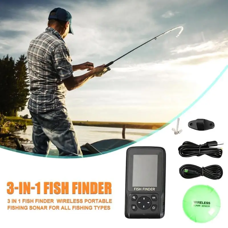 36/100m Wireless Portable Sonar LCD Fish Finders Echo Sounder pesca acesorios Finder Tools
36/100m Wireless Portable Sonar LCD Fish Finders Echo Sounder pesca acesorios Finder Tools