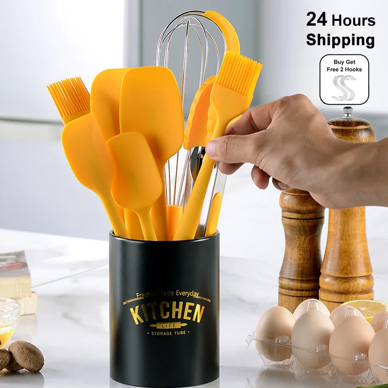 Silicone Handle Kitchenware Set Non-Stick Pan Silicone Tool Special High Temperature Resistant Spatula Stir-Frying Scoop Spoon
Silicone Handle Kitchenware Set Non-Stick Pan Silicone Tool Special High Temperature Resistant Spatula Stir-Frying Scoop Spoon