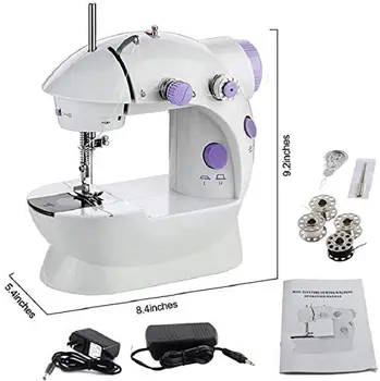 Mini Sewing Machine Portable Electric Crafting Mending Machine with Adjustable 2Speed Double Thread with Foot Pedal for Beginner
Mini Sewing Machine Portable Electric Crafting Mending Machine with Adjustable 2Speed Double Thread with Foot Pedal for Beginner