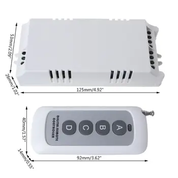 1Set AC85V-250V 4 Way Switch Remote Control Wireless RF Relay Receiver for Light
1Set AC85V-250V 4 Way Switch Remote Control Wireless RF Relay Receiver for Light