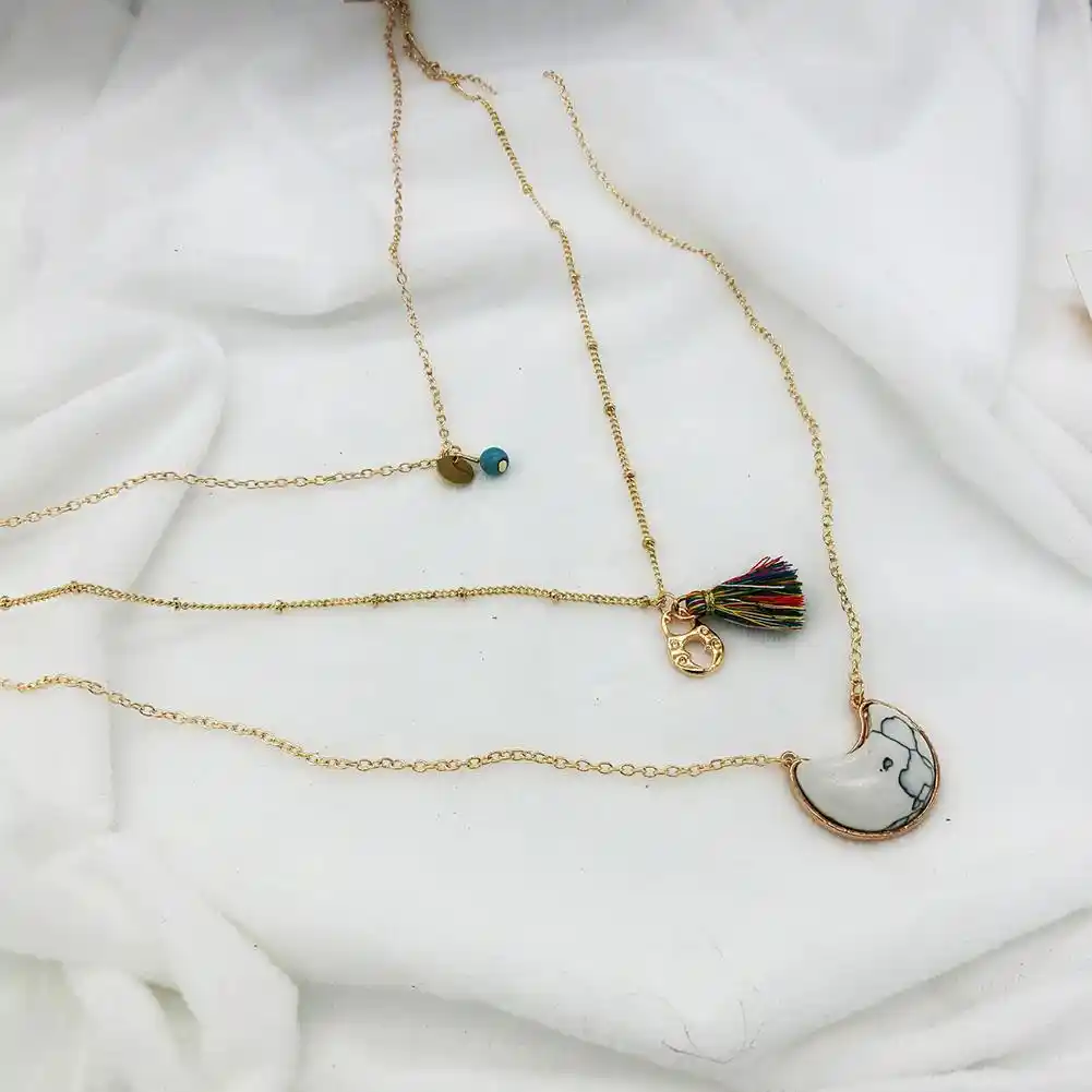 pendant necklace elegant rhinestone metal chains necklaces