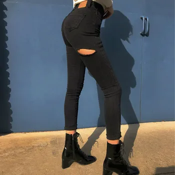 TOTOB Stretch Black Skinny Jeans Women Ripped Holes High Waist Jeans Female Hip Package Capris Pencil Denim Jeans femme 2019
TOTOB Stretch Black Skinny Jeans Women Ripped Holes High Waist Jeans Female Hip Package Capris Pencil Denim Jeans femme 2019