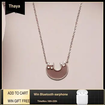 Thaya Creative Design S925 Silver Necklace Lazy Cat Pendant Brown Enamel Chain White Zircon Silver 45cm For Women Fine Jewelry
Thaya Creative Design S925 Silver Necklace Lazy Cat Pendant Brown Enamel Chain White Zircon Silver 45cm For Women Fine Jewelry