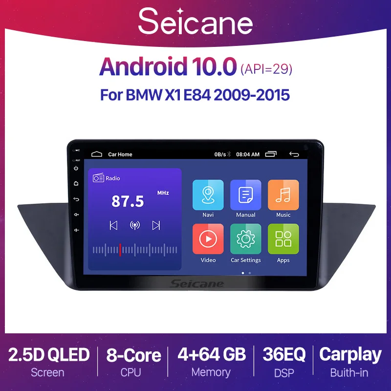 Автомагнитола Seicane 10 1 дюйма Android 0 2 + 32 ГБ GPS для BMW X1 E84 2009 2010 2011-2015 | Автомобили и