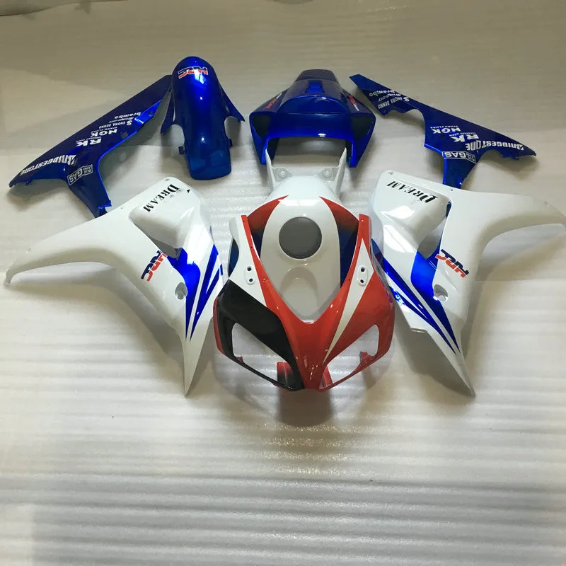 Комплект обтекателей для мотоцикла HONDA CBR1000RR 06 07 CBR 1000RR 1000 RR 2006 2007 ABS белый синий