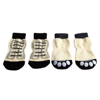 New 4pcs Pet Dog Sneakers Shoelace Pattern Non-slip Socks Paws Cover Shoes S-XL
New 4pcs Pet Dog Sneakers Shoelace Pattern Non-slip Socks Paws Cover Shoes S-XL