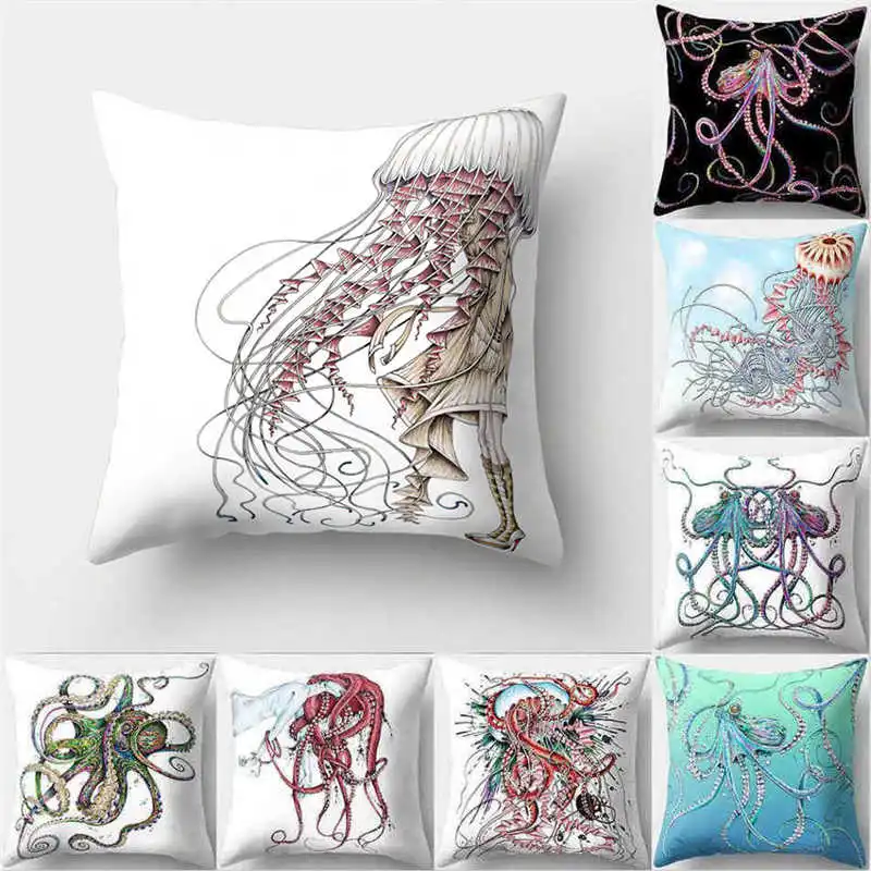 Popular Marine Animal Octopus Polyester pillow case Home Sofa Decor Cushion Cover
Popular Marine Animal Octopus Polyester pillow case Home Sofa Decor Cushion Cover