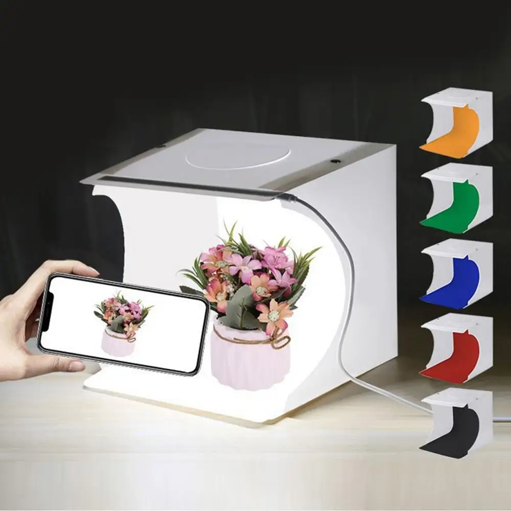 Gosear 1PCS Portable Soft Box Foldable Mini LED Photo Studio Shooting Photography Light Box Softbox Tent + 6PCS Backdrops
Gosear 1PCS Portable Soft Box Foldable Mini LED Photo Studio Shooting Photography Light Box Softbox Tent + 6PCS Backdrops