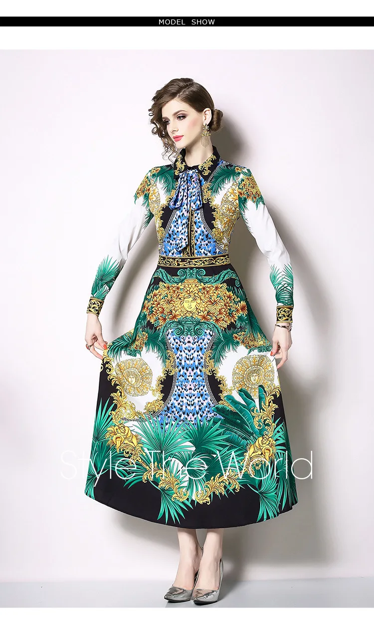 Photo Shoot New Products 2019 Spring And Summer Fold-down Collar Bow Retro Flower Waist Hugging Big Hemline Floral Printed Dress
Photo Shoot New Products 2019 Spring And Summer Fold-down Collar Bow Retro Flower Waist Hugging Big Hemline Floral Printed Dress