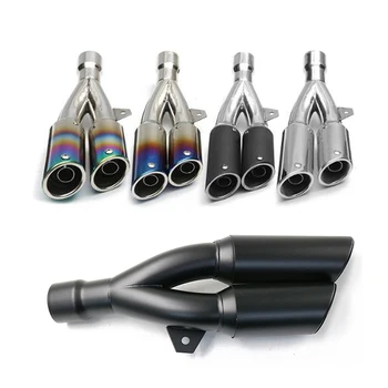 38-51mm Universal Motorcycle exhaust muffler dual pipe escape for R15 zx6r vespa xmax300 ninja400 z650 z900 R3 er6n r6 DB killer
38-51mm Universal Motorcycle exhaust muffler dual pipe escape for R15 zx6r vespa xmax300 ninja400 z650 z900 R3 er6n r6 DB killer