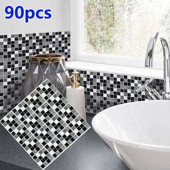 90pcs Kitchen Tile Stickers Bathroom Mosaic Sticker Selfadhesive Wall Decor Tile Stickers 10*10cm Moisture-Proof
90pcs Kitchen Tile Stickers Bathroom Mosaic Sticker Selfadhesive Wall Decor Tile Stickers 10*10cm Moisture-Proof