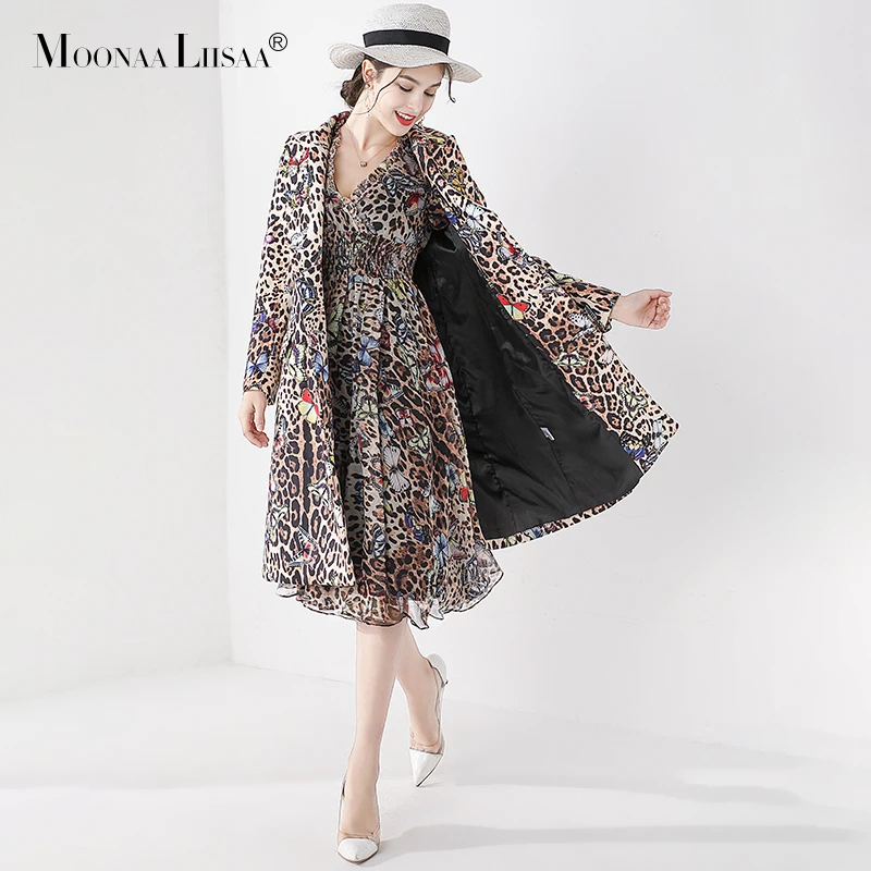 European and American fashion leopard print jacket 2019 autumn and winter new slim retro temperament long British wool coat
European and American fashion leopard print jacket 2019 autumn and winter new slim retro temperament long British wool coat
