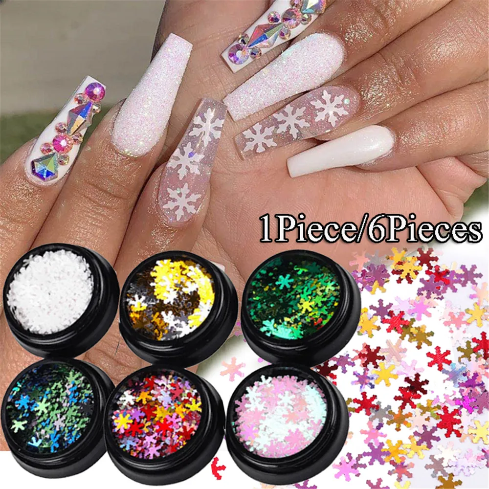 6Pcs/Set Nail Sequins Snowflakes Christmas Decoration Shiny Glitter Designs Mixed Colors 3D Stickers For Nails Art Manicure Tool
6Pcs/Set Nail Sequins Snowflakes Christmas Decoration Shiny Glitter Designs Mixed Colors 3D Stickers For Nails Art Manicure Tool