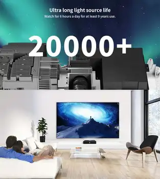 4K Ultra Short Throw Laser Projector 9000 ANSI Lumens 4000:1 Contrast Ratio Support HDR Voice Control Cinema Theater Projector
4K Ultra Short Throw Laser Projector 9000 ANSI Lumens 4000:1 Contrast Ratio Support HDR Voice Control Cinema Theater Projector