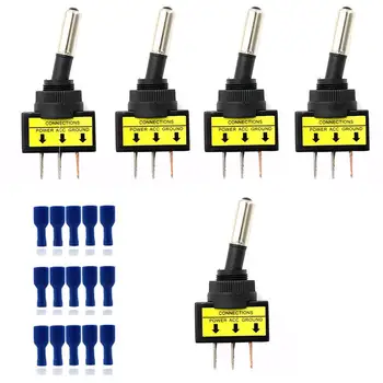 LumiParty 5pcs/set Red LED Toggle Switch with Work Indicator 12V 20A Rocker Switch ON-OFF Two-speed Conversion Switch r30
LumiParty 5pcs/set Red LED Toggle Switch with Work Indicator 12V 20A Rocker Switch ON-OFF Two-speed Conversion Switch r30