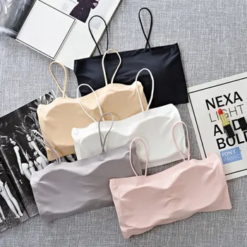 Women's Ice Silk Anti-Glare Tube Top One-Piece Seamless Sling Wrapped Chest Underwear 
Women's Ice Silk Anti-Glare Tube Top One-Piece Seamless Sling Wrapped Chest Underwear