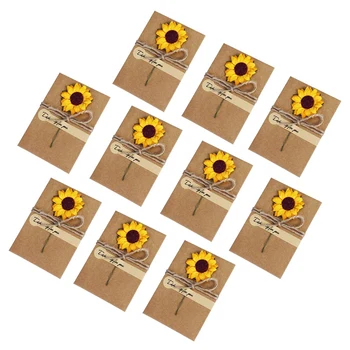 20 Pcs Handmade Greeting Cards DIY Retro Kraft Blank Envelope Dried Sunflower Cards for Wedding Thank You Greetings Cards Note V
20 Pcs Handmade Greeting Cards DIY Retro Kraft Blank Envelope Dried Sunflower Cards for Wedding Thank You Greetings Cards Note V