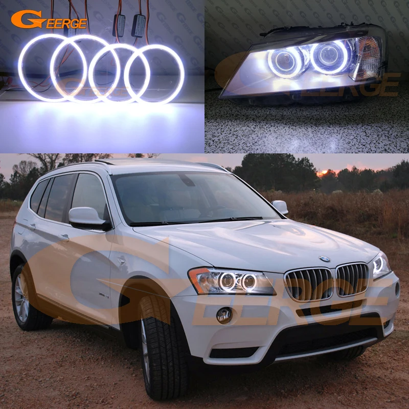 COB led angel eyes halo Кольца отличное Ультра яркое качество для BMW X3 F25 2010 2011 2012 2013 2014
