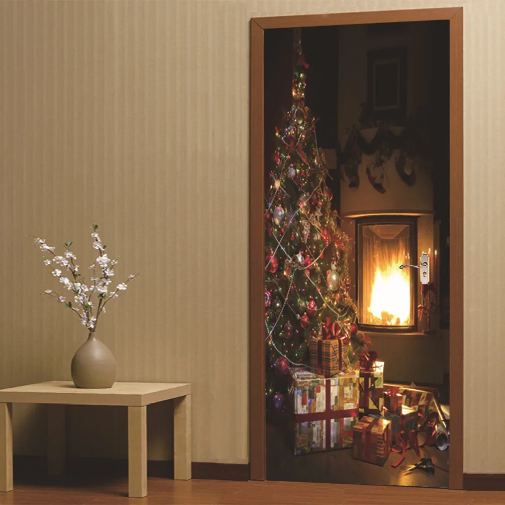 77x200cm 3D Christmas Tree Eve Door Sticker Home Decor New Year Mural Decals For Bedroom Kids Room Vinyl Self Adhesive Wallpaper
77x200cm 3D Christmas Tree Eve Door Sticker Home Decor New Year Mural Decals For Bedroom Kids Room Vinyl Self Adhesive Wallpaper