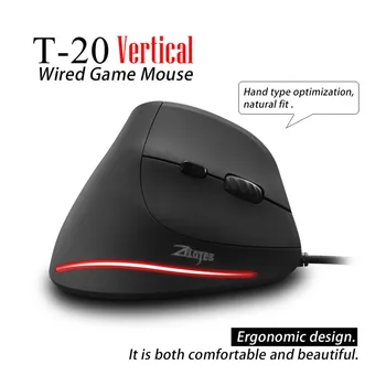 ZelotesT-20 Vertical Wired Game Mouse Programmable 6 Buttons LED Mouse Mice 3200 DPI for Mouse Gamer PUBG Overwatch#G1
ZelotesT-20 Vertical Wired Game Mouse Programmable 6 Buttons LED Mouse Mice 3200 DPI for Mouse Gamer PUBG Overwatch#G1