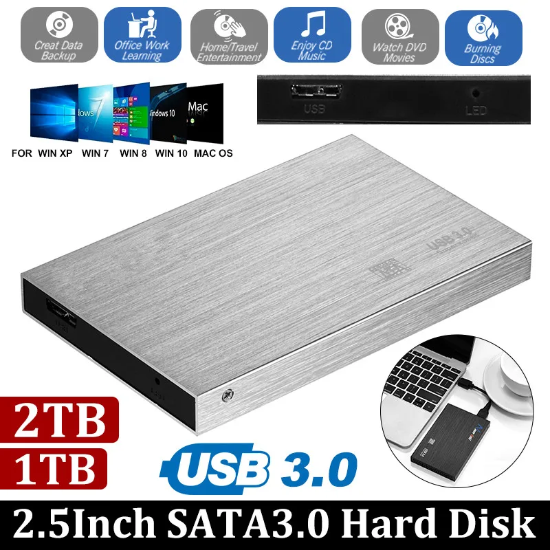 1TB/2TB External Hard Drives HDD Mobile Hard Disk SATA 3.0 2.5 Inch USB 3.0 6Gbps For MAC/WIN Computer Laptop
1TB/2TB External Hard Drives HDD Mobile Hard Disk SATA 3.0 2.5 Inch USB 3.0 6Gbps For MAC/WIN Computer Laptop