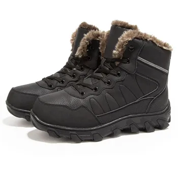 Men Leather Sport Winter Boots Waterproof Work Boots Non-slip Rubber Outsole Cotton Snow Shoes &T8 
Men Leather Sport Winter Boots Waterproof Work Boots Non-slip Rubber Outsole Cotton Snow Shoes &T8