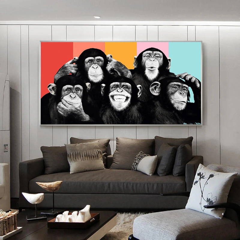 Kids Room Wall Decor Funny Monkeys Graffiti Canvas Paintings on Wall Posters and Prints Modern Animals Wall Art Canvas Pictures
Kids Room Wall Decor Funny Monkeys Graffiti Canvas Paintings on Wall Posters and Prints Modern Animals Wall Art Canvas Pictures