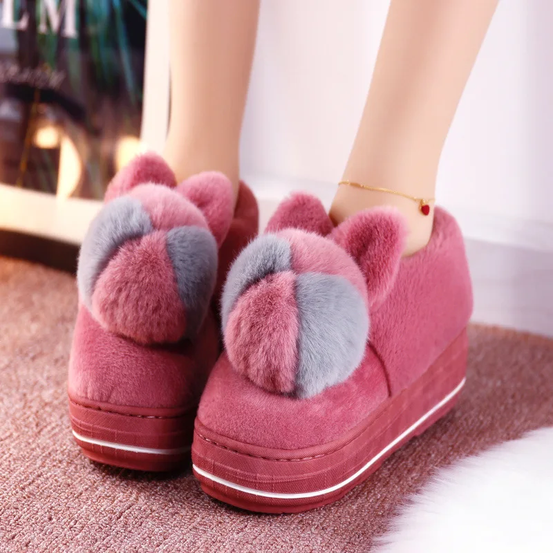 Thick Bottomed Cotton Slippers Women's Winter Cover Heel plus Velvet Cute Fluffy Shoes Indoor Soft-Sole Wool Sleeper Anti-slip H
Thick Bottomed Cotton Slippers Women's Winter Cover Heel plus Velvet Cute Fluffy Shoes Indoor Soft-Sole Wool Sleeper Anti-slip H