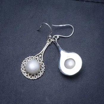 Natural River Pearl Handmade Unique 925 Sterling Silver Earrings 2" Y0602 
Natural River Pearl Handmade Unique 925 Sterling Silver Earrings 2" Y0602