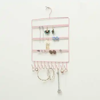 72 Holes Jewelry Display Rack Fram Earring Storage Organizer Wall Hanging Jewelry Necklace Earrings Rings Holder Hooks Frame 
72 Holes Jewelry Display Rack Fram Earring Storage Organizer Wall Hanging Jewelry Necklace Earrings Rings Holder Hooks Frame