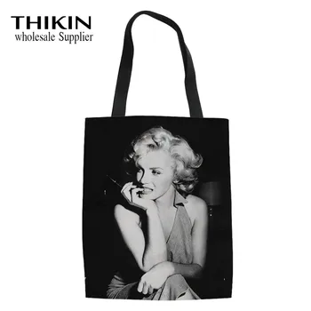 THIKIN 3D Marilyn Monroe Printing Women's Reusable Foldable Shoulder Bag Female Cotton Beach Bag Girls Fashion School Book Bag
THIKIN 3D Marilyn Monroe Printing Women's Reusable Foldable Shoulder Bag Female Cotton Beach Bag Girls Fashion School Book Bag