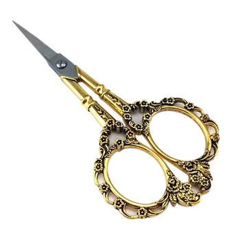 

European Vintage Retro Style Sewing Scissors for Needlework Gold Colour